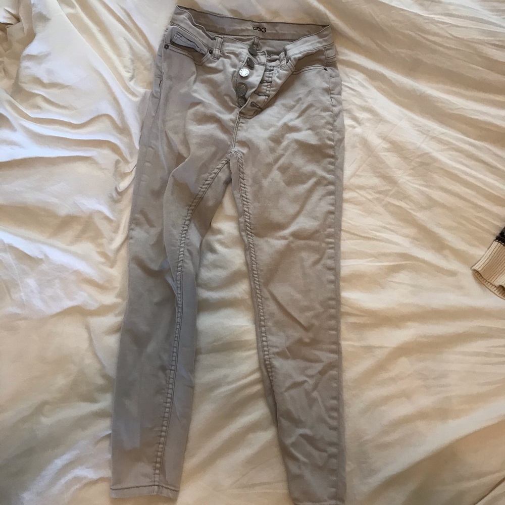 BDG Pale Gray Twig Skinny Jeans